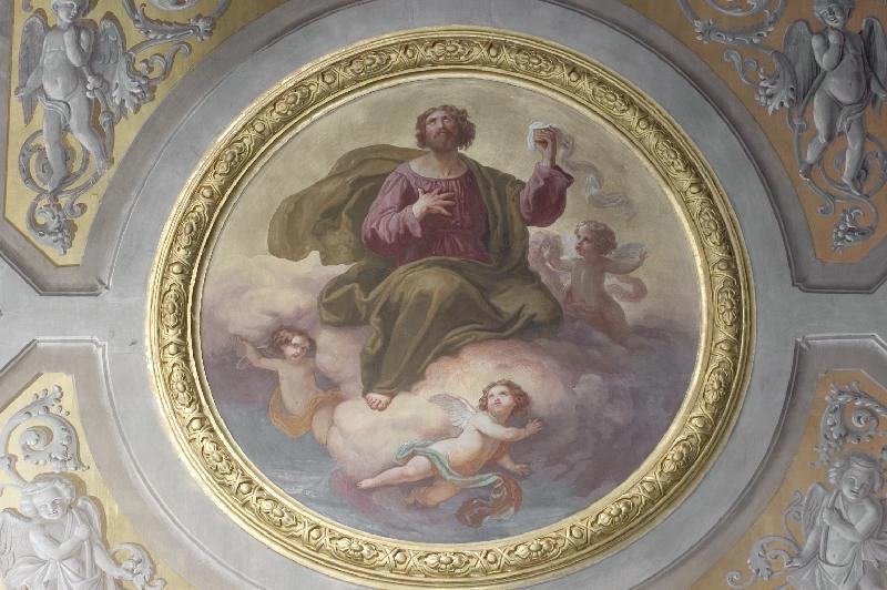 Annunciazione - Galleria Regionale della Sicilia3, Gonin F. sec. XIX, San Satiro in gloria